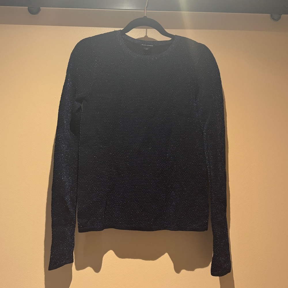 Club Monaco crewneck glitter sweater